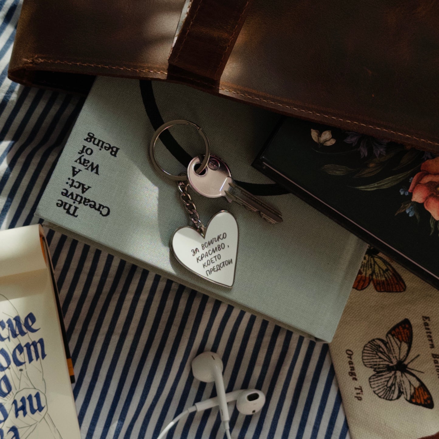 Метален ключодържател “За всичко красиво”